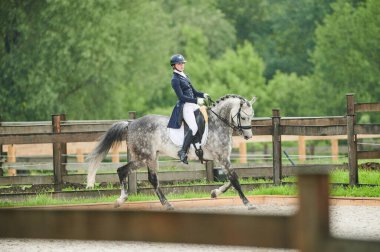 Kharkiv, Ukrayna - 5 Haziran 2021: FEI Dressage Dünya Kupası Kharkiv 2021