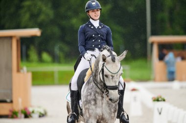 Kharkiv, Ukrayna - 5 Haziran 2021: FEI Dressage Dünya Kupası Kharkiv 2021