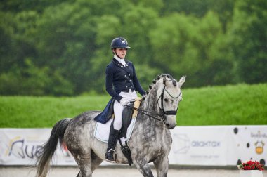 Kharkiv, Ukrayna - 5 Haziran 2021: FEI Dressage Dünya Kupası Kharkiv 2021