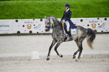 Kharkiv, Ukrayna - 5 Haziran 2021: FEI Dressage Dünya Kupası Kharkiv 2021