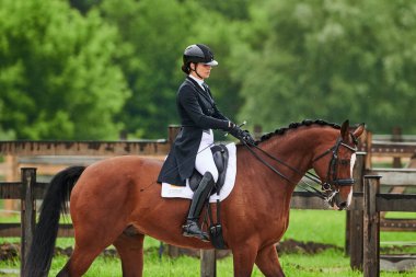 Kharkiv, Ukrayna - 5 Haziran 2021: FEI Dressage Dünya Kupası Kharkiv 2021