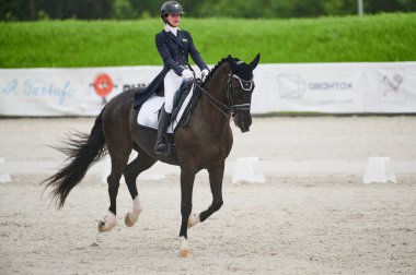 Kharkiv, Ukrayna - 5 Haziran 2021: FEI Dressage Dünya Kupası Kharkiv 2021