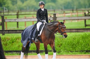 Kharkiv, Ukrayna - 5 Haziran 2021: FEI Dressage Dünya Kupası Kharkiv 2021