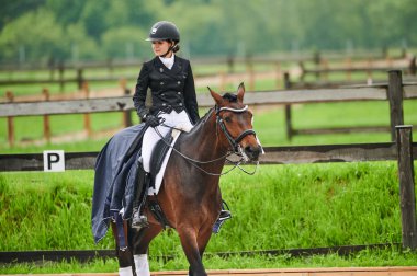 Kharkiv, Ukrayna - 5 Haziran 2021: FEI Dressage Dünya Kupası Kharkiv 2021