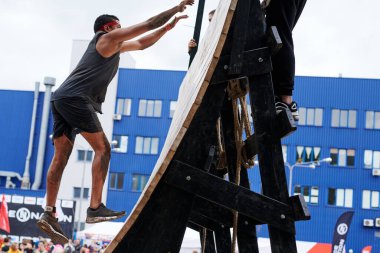 Kharkiv, Ukrayna - 5 Haziran 2021: Geleneksel Ulusun Spor Yarışları.