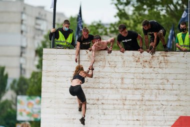 Kharkiv, Ukrayna - 5 Haziran 2021: Geleneksel Ulusun Spor Yarışları.