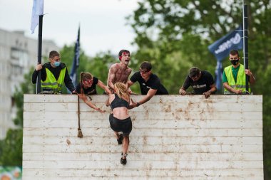 Kharkiv, Ukrayna - 5 Haziran 2021: Geleneksel Ulusun Spor Yarışları.