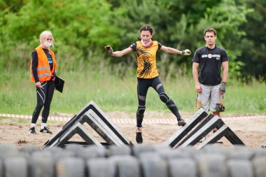 Kharkiv, Ukrayna - 5 Haziran 2021: Geleneksel Ulusun Spor Yarışları.