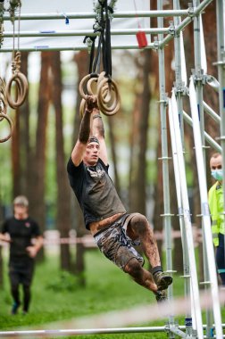 Kharkiv, Ukrayna - 5 Haziran 2021: Geleneksel Ulusun Spor Yarışları.