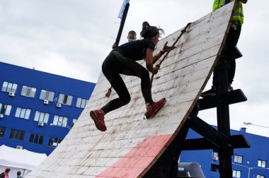 Kharkiv, Ukrayna - 5 Haziran 2021: Geleneksel Ulusun Spor Yarışları.