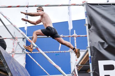 Kharkiv, Ukrayna - 5 Haziran 2021: Geleneksel Ulusun Spor Yarışları.