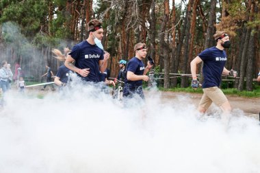 Kharkiv, Ukrayna - 5 Haziran 2021: Geleneksel Ulusun Spor Yarışları.