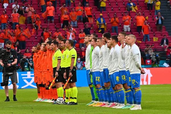 Amsterdam Netherlands June 2021 Euro 2020 Football Match Ukraine Netherlands — Stock Photo, Image