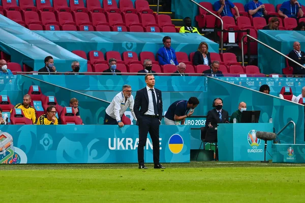 Amsterdam Nizozemsko Června2021 Andrij Ševčenko Euro2020 Fotbalový Zápas Ukrajina Nizozemsko — Stock fotografie