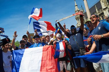 MUNİK, Almanya - 15 HAZİRAN 2021 FRANSA, EURO 2020. 