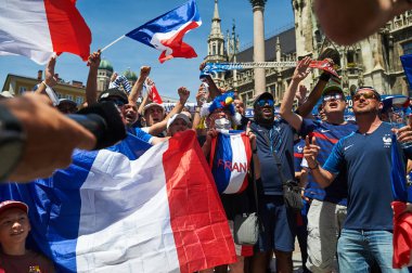 MUNİK, Almanya - 15 HAZİRAN 2021 FRANSA, EURO 2020. 