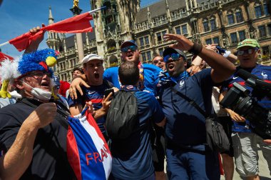 MUNİK, Almanya - 15 HAZİRAN 2021 FRANSA, EURO 2020. 