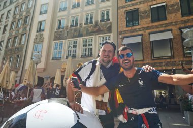 MUNİK, Almanya - 15 HAZİRAN 2021 FRANSA, EURO 2020. 