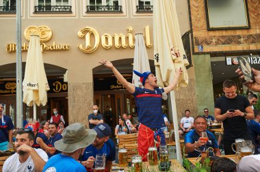 MUNİK, Almanya - 15 HAZİRAN 2021 FRANSA, EURO 2020. 