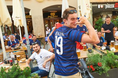 MUNİK, Almanya - 15 HAZİRAN 2021 FRANSA, EURO 2020. 