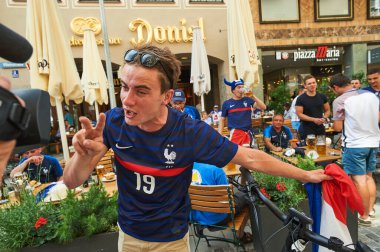 MUNİK, Almanya - 15 HAZİRAN 2021 FRANSA, EURO 2020. 