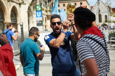 MUNİK, Almanya - 15 HAZİRAN 2021 FRANSA, EURO 2020. 