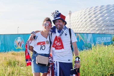 MUNİK, Almanya - 15 HAZİRAN 2021 FRANSA, EURO 2020. 