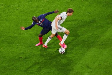Münih, Almanya - 15 Haziran 2021: EURO 2020. Fransa Almanya 'ya karşı futbol maçı