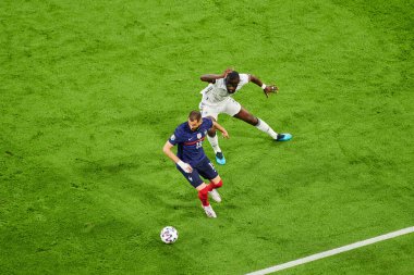 Münih, Almanya - 15 Haziran 2021: EURO 2020. Fransa Almanya 'ya karşı futbol maçı