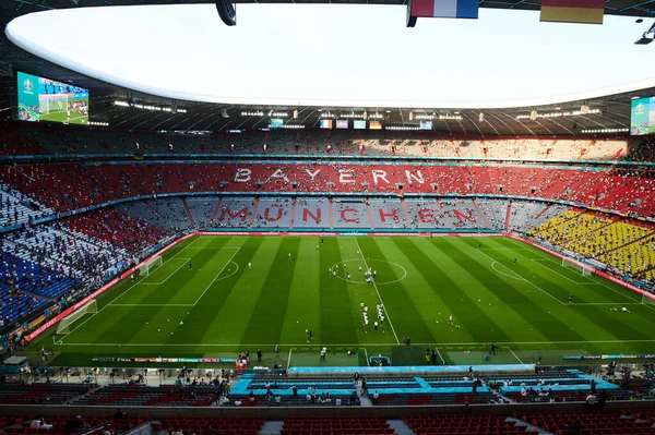 Δημοσ Γερμανια Ιουνιου 2021 Allianz Arena Euro 2020 Ποδοσφαιρικός Αγώνας — Φωτογραφία Αρχείου