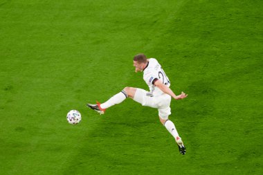 MUNICH, Almanya - 15 Haziran 2021: Robin Gosens (20). EURO 2020. Fransa Almanya 'ya karşı futbol maçı