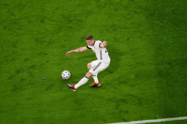 MUNICH, Almanya - 15 Haziran 2021: Robin Gosens (20). EURO 2020. Fransa Almanya 'ya karşı futbol maçı