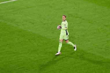 MUNICH, Almanya - 15 Haziran 2021: Manuel Neuer (1) EURO 2020. Fransa Almanya 'ya karşı futbol maçı