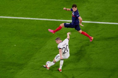 MUNICH, Almanya - 15 Haziran 2021: Robin Gosens (20). EURO 2020. Fransa Almanya 'ya karşı futbol maçı