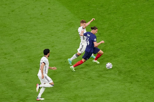 Munich Duitsland Juni 2021 Adrien Rabiot Euro 2020 Voetbalwedstrijd Frankrijk — Stockfoto