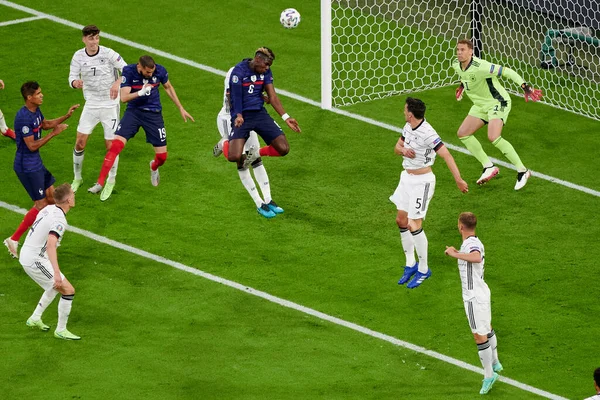 Munich Duitsland Juni 2021 Paul Pogba Euro 2020 Voetbalwedstrijd Frankrijk — Stockfoto