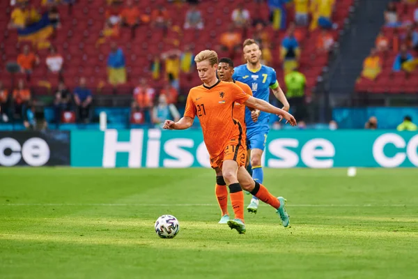 Inggris Amsterdam Netherlands June 2021 Frenkie Jong Euro 2020 Pertandingan — Stok Foto