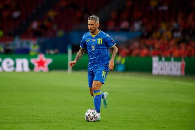 AMSTERDAM, NETHERLANDS - 13 Haziran 2021: Marlos (11). EURO 2020. Ukrayna, Hollanda 'ya karşı.