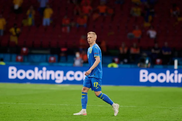 Amsterdam Nederland Juni 2021 Oleksandr Zinchenko Euro 2020 Voetbalwedstrijd Oekraïne — Stockfoto