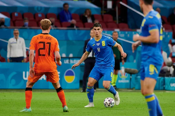 Amesterdão Países Baixos Junho 2021 Ruslan Malinovskyi Euro 2020 Jogo — Fotografia de Stock