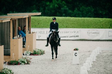 Kharkiv, Ukrayna - 11 Haziran 2021: Fei Dressage Dünya Kupası Kharkiv 2021