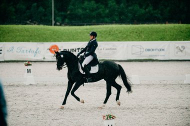 Kharkiv, Ukrayna - 11 Haziran 2021: Fei Dressage Dünya Kupası Kharkiv 2021