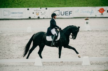 Kharkiv, Ukrayna - 11 Haziran 2021: Fei Dressage Dünya Kupası Kharkiv 2021