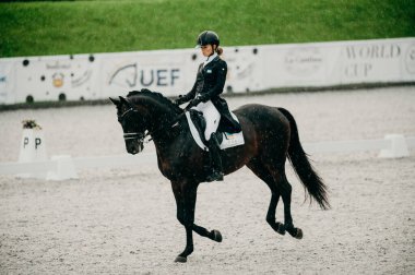 Kharkiv, Ukrayna - 11 Haziran 2021: Fei Dressage Dünya Kupası Kharkiv 2021