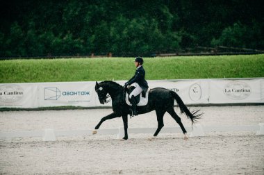 Kharkiv, Ukrayna - 11 Haziran 2021: Fei Dressage Dünya Kupası Kharkiv 2021
