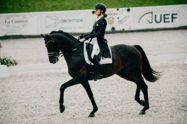 Kharkiv, Ukrayna - 11 Haziran 2021: Fei Dressage Dünya Kupası Kharkiv 2021