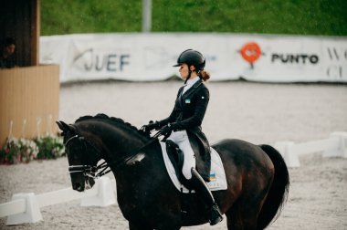 Kharkiv, Ukrayna - 11 Haziran 2021: Fei Dressage Dünya Kupası Kharkiv 2021