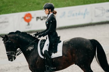 Kharkiv, Ukrayna - 11 Haziran 2021: Fei Dressage Dünya Kupası Kharkiv 2021