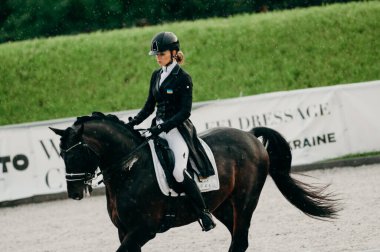 Kharkiv, Ukrayna - 11 Haziran 2021: Fei Dressage Dünya Kupası Kharkiv 2021