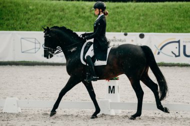 Kharkiv, Ukrayna - 11 Haziran 2021: Fei Dressage Dünya Kupası Kharkiv 2021